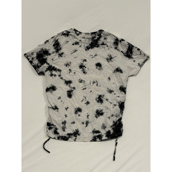 On Fire Women’s Tshirt Runched Side Splatter Size 1X Plus - Picture 2 of 5